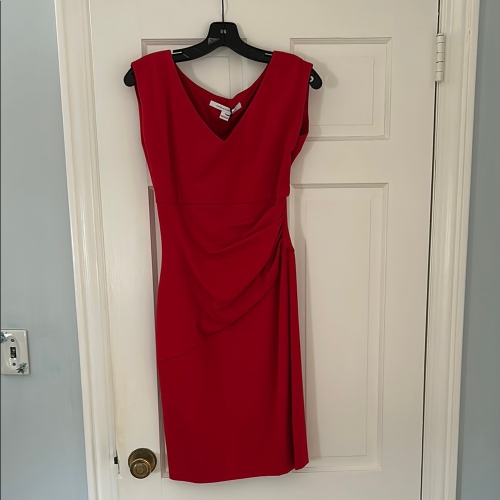 Diane Von Furstenberg Red Sheath Cocktail Dress